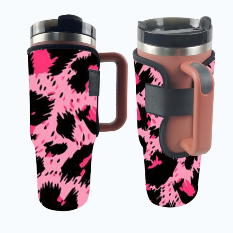 Egyéni szublimációsnyomtatás leopárd tehénnyomtatásineoprén Tumbler hüvely tartó 40oz csészéhez