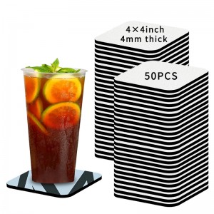 Szublimációs alátétek blank Neoprénnégyzet alakú alátétek italokhoz autó alátétek szublimáció üres